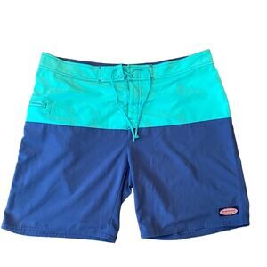 Vineyard Vines Men's Pieced Stretch Board Shorts Aquinnah Aqua Size 40